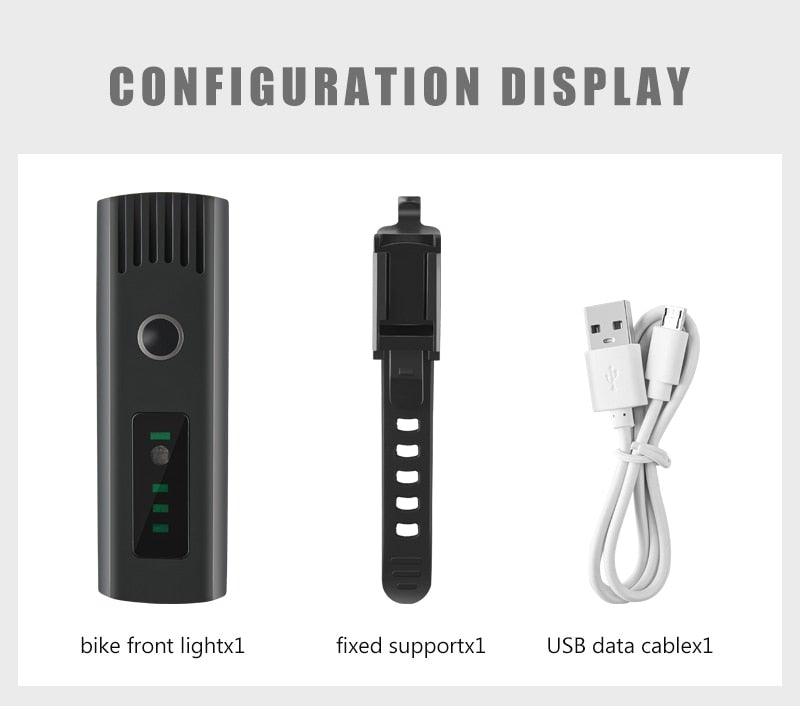 Lampe torche de vélo anti-éblouissement intelligente rechargeable par USB pour vélo - Phare avant et arrière, ensemble de lampes de vélo, phare avant et feu arrière rechargeables par USB pour vélo, 4 modes d'éclairage, phare LED.