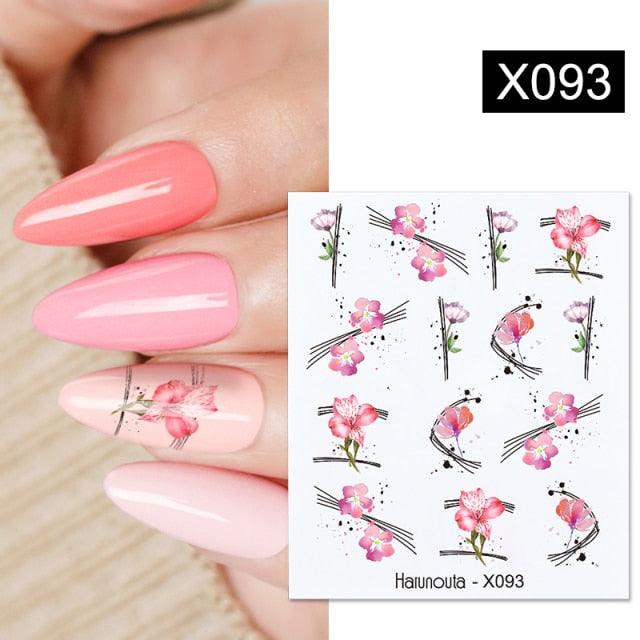 Autocollant pour ongles en relief, décalcomanies 3D fleurs feuilles curseur à eau pour nail art, autocollant de transfert, décoration 3D motif vague pour femmes filles, décalcomanies autocollantes, décoration pour ongles en bande de courbe métallique.