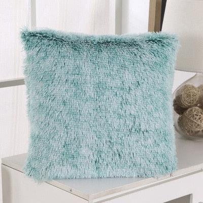 Housse de coussin décorative en fausse fourrure douce et moelleuse pour la maison, le salon, le canapé, housse de coussin décorative en peluche pour canapé, chambre, voiture 43x43cm