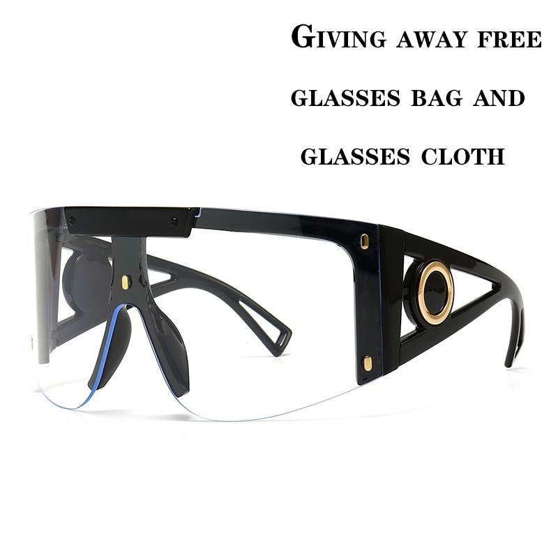 Lunettes de soleil polarisées pour port sur lunettes de vue, avec protection UV 100 %, design classique, grande taille, pour hommes et femmes, avec protection contre le vent et le sable, lunettes connectées pour hommes et femmes