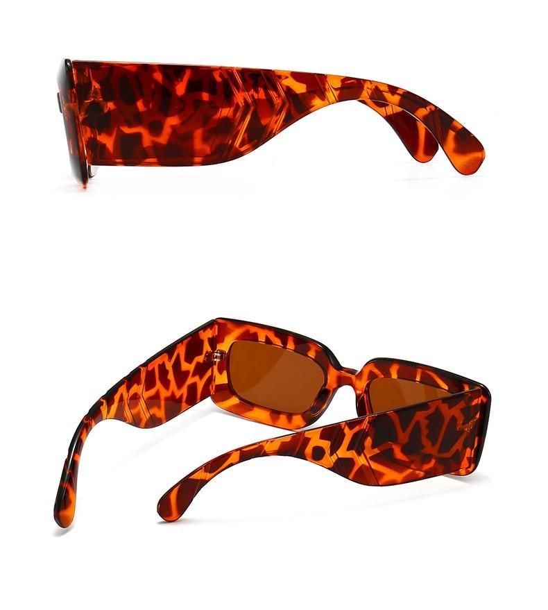 Lunettes de soleil carrées surdimensionnées classiques pour hommes et femmes, motif serpent, pour voyager