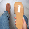 Pantoufles tissées en cuir souple pour femmes Sandales plates décontractées d'été Chaussures de plage à enfiler Sandales d'extérieur pour femmes à bout ouvert Sandales d'été pour femmes Chaussures plates Sandales élégantes de bureau
