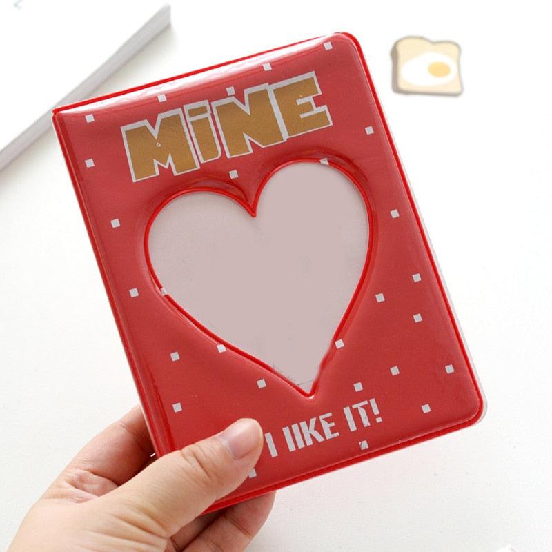 Mini album photo 64 pochettes 3 pouces, range-cartes, reçus, cœur creux, porte-photos, porte-cartes de visite, classeur Kpop, album Polaroid, cadeaux Saint-Valentin