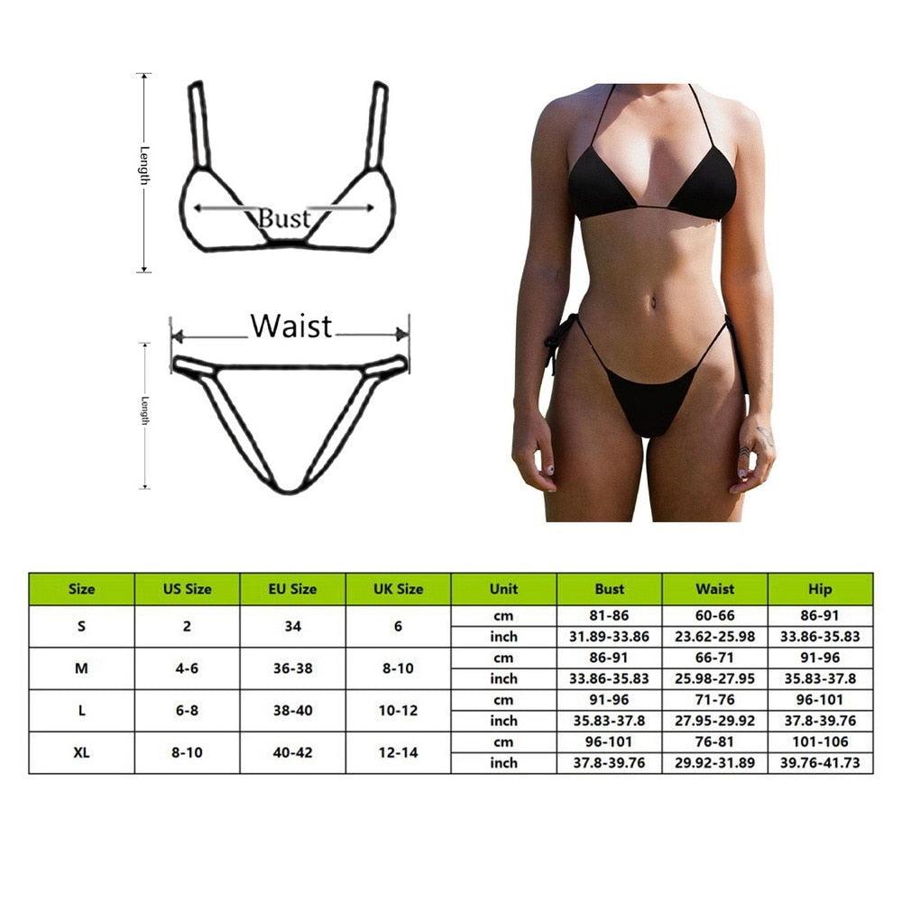 Ensemble de Bikini Push Up Maillots de Bain Taille Haute Femme Maillot de Bain Nervuré Brésilien Bikini Maillot de Bain Femme Bas de Bikini Triangle Haut de Maillot de Bain