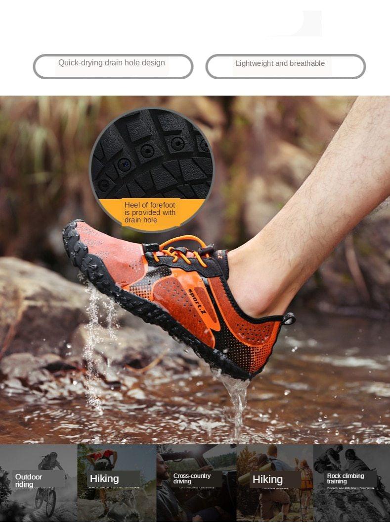 Chaussures d'eau de sport d'extérieur d'été pour hommes antidérapantes de plage, chaussures de rivière pieds nus, chaussures aquatiques à séchage rapide, pieds nus pour la plage, la natation, la rivière, la piscine, le lac, la randonnée, le kayak, le surf