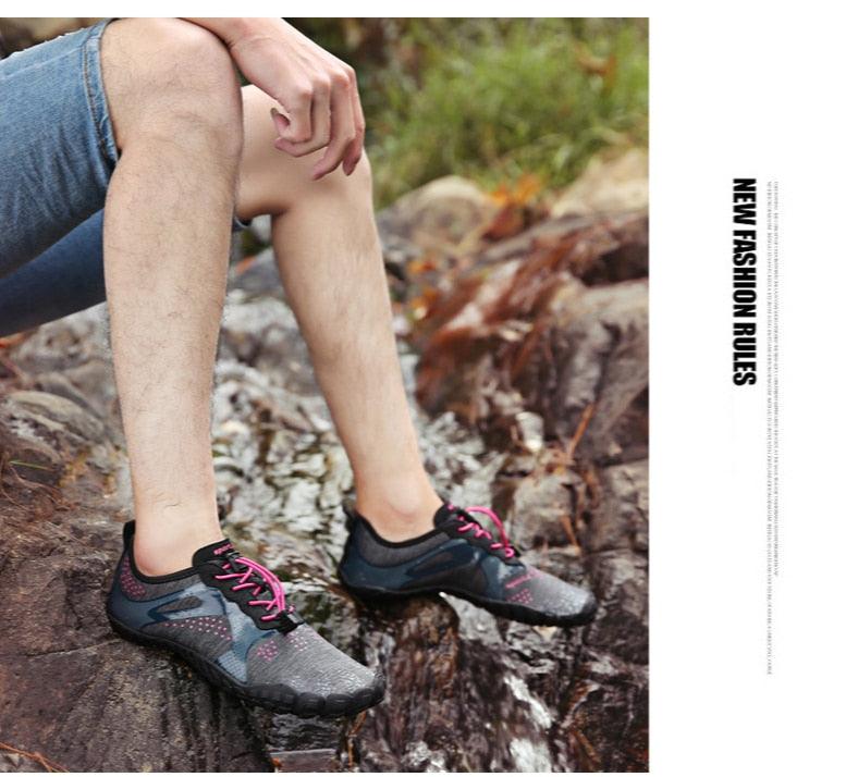 Chaussures d'eau de sport d'extérieur d'été pour hommes antidérapantes de plage, chaussures de rivière pieds nus, chaussures aquatiques à séchage rapide, pieds nus pour la plage, la natation, la rivière, la piscine, le lac, la randonnée, le kayak, le surf