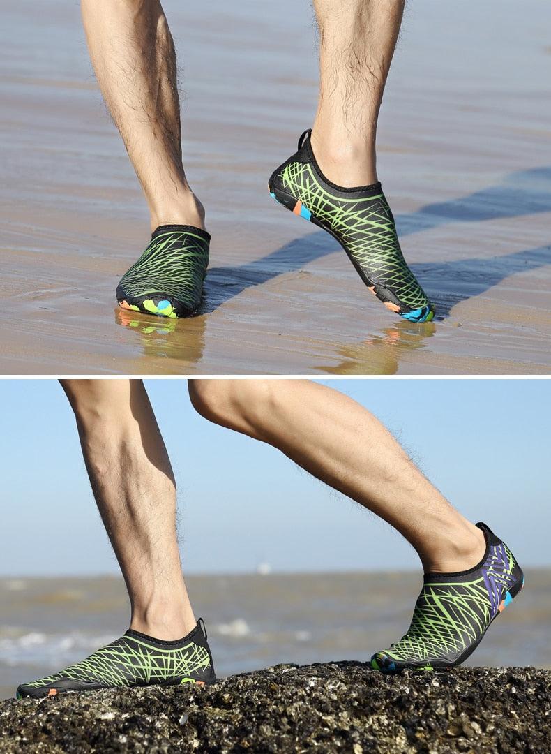 Chaussures d'eau de sport d'extérieur d'été pour hommes antidérapantes de plage, chaussures de rivière pieds nus, chaussures aquatiques à séchage rapide, pieds nus pour la plage, la natation, la rivière, la piscine, le lac, la randonnée, le kayak, le surf