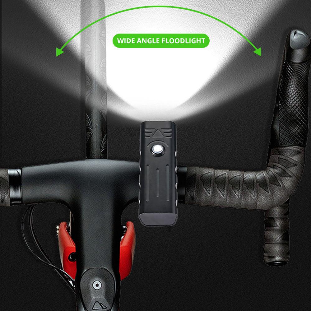 Lampe de vélo 10000mAh rechargeable par USB 5000 Lumens Phare de vélo LED super lumineux avant et arrière Ensemble de feux pour la conduite de nuit Feux de vélo avant et arrière rechargeables avec 3 modes