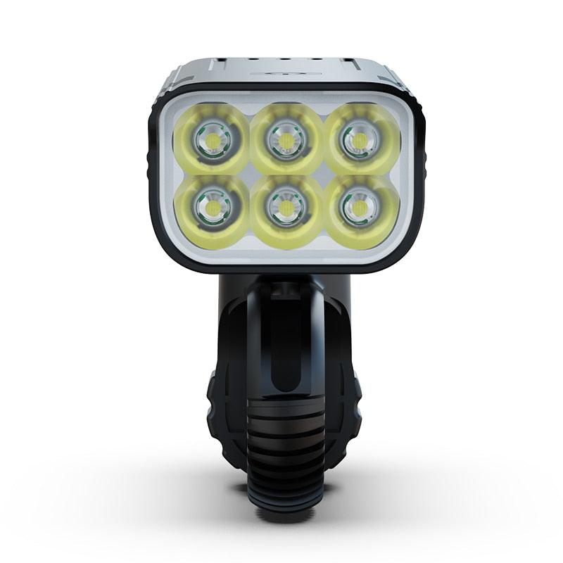 Lampe de vélo 10000mAh rechargeable par USB 5000 Lumens Phare de vélo LED super lumineux avant et arrière Ensemble de feux pour la conduite de nuit Feux de vélo avant et arrière rechargeables avec 3 modes