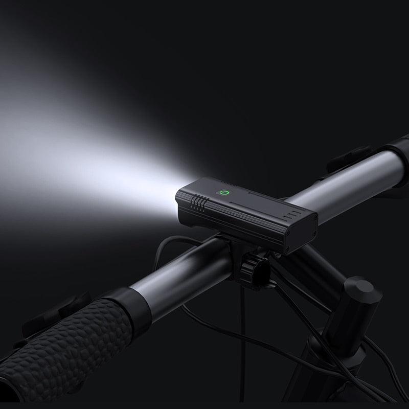 Lampe de vélo 10000mAh rechargeable par USB 5000 Lumens Phare de vélo LED super lumineux avant et arrière Ensemble de feux pour la conduite de nuit Feux de vélo avant et arrière rechargeables avec 3 modes