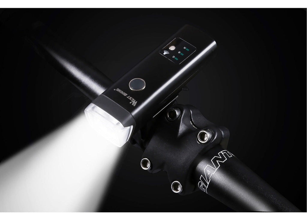 Phare avant de vélo rechargeable USB Lumière de vélo LED étanche Phare de cyclisme Lampe de sécurité pour l'escalade Lampe de vélo super brillante Facile à installer Convient à tous les vélos Phares avec modes