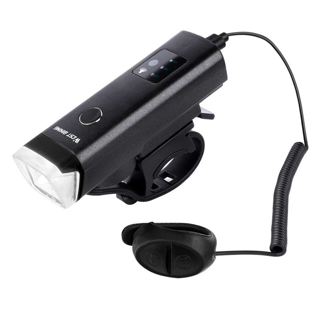 Phare avant de vélo rechargeable USB Lumière de vélo LED étanche Phare de cyclisme Lampe de sécurité pour l'escalade Lampe de vélo super brillante Facile à installer Convient à tous les vélos Phares avec modes