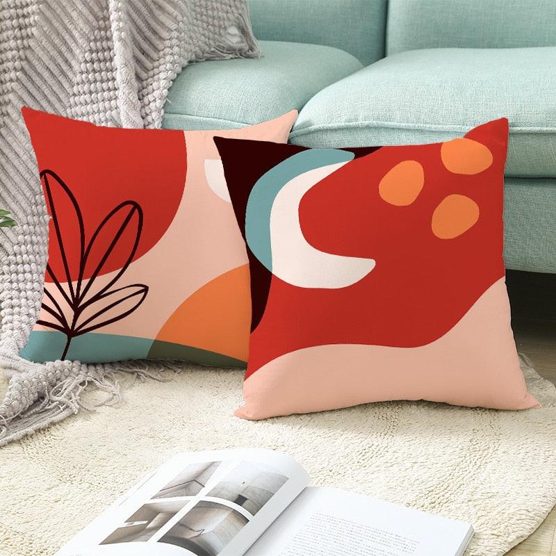 Housse de Coussin Dessin au Trait Abstrait Moderne Peinture Abstraite Taie d'Oreiller Belle Housse de Coussin Art Housse de Coussins de Canapé Art Oreiller Décoratif Salon 45x45CM