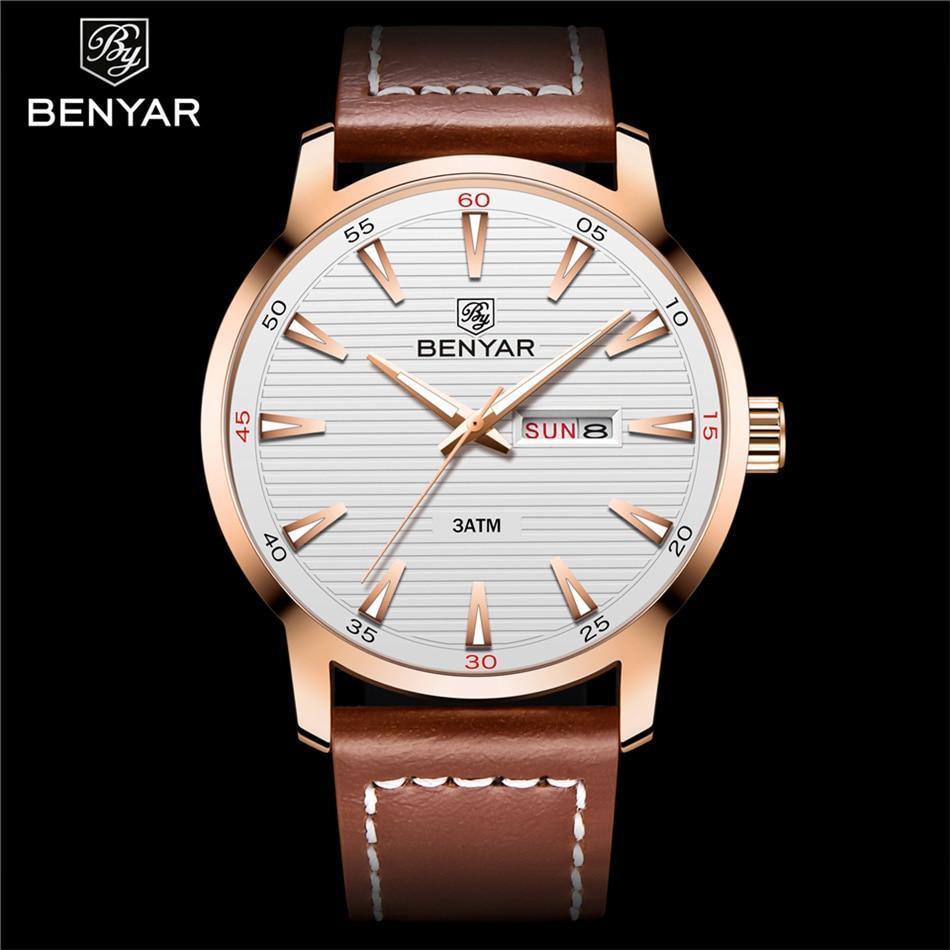 Nouvelle montre homme décontractée noire, mode simple, à quartz analogique, étanche, bracelet en cuir de luxe, élégante