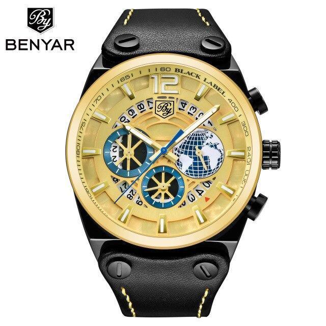 Montre de sport multifonction à quartz en silicone pour hommes, bracelet de luxe étanche avec aiguilles lumineuses