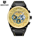 Montre de sport multifonction à quartz en silicone pour hommes, bracelet de luxe étanche avec aiguilles lumineuses