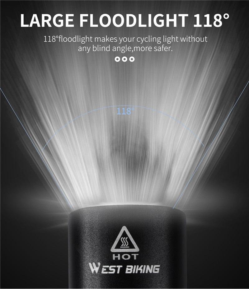 Phare avant de vélo rechargeable USB Lumière de vélo LED étanche Phare de cyclisme Lampe de sécurité pour l'escalade Lampe de vélo super brillante Facile à installer Convient à tous les vélos Phares avec modes
