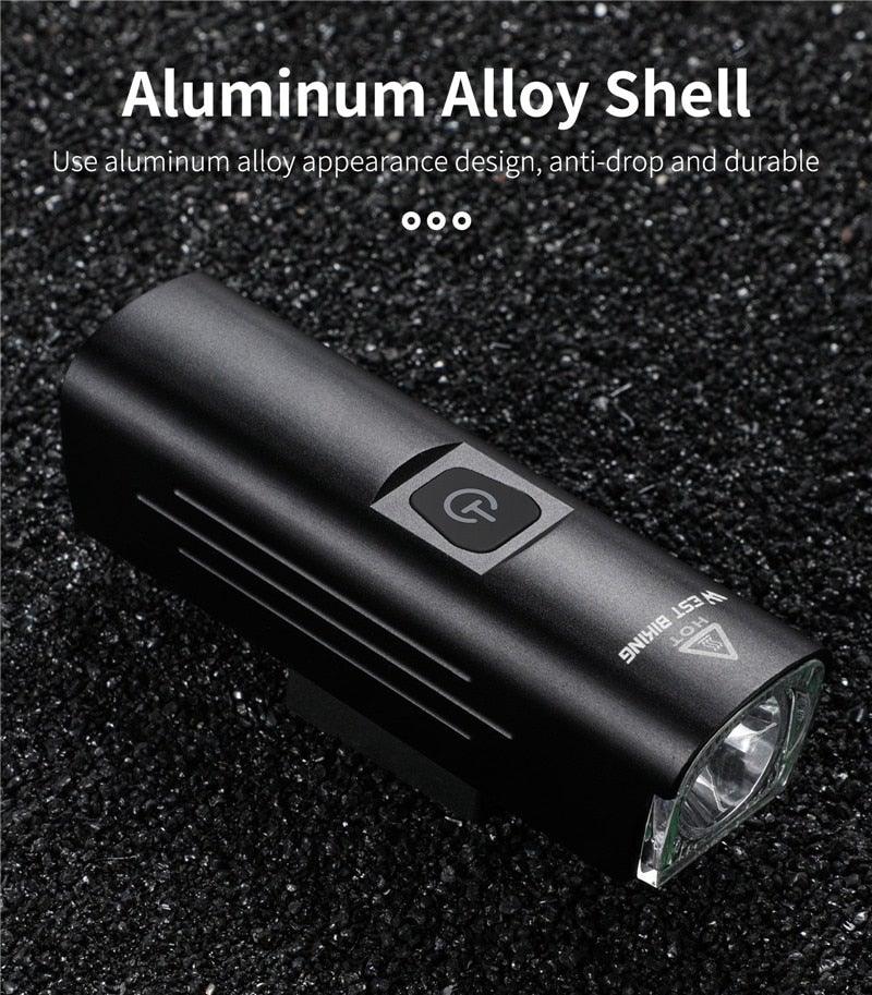 Phare avant de vélo rechargeable USB Lumière de vélo LED étanche Phare de cyclisme Lampe de sécurité pour l'escalade Lampe de vélo super brillante Facile à installer Convient à tous les vélos Phares avec modes