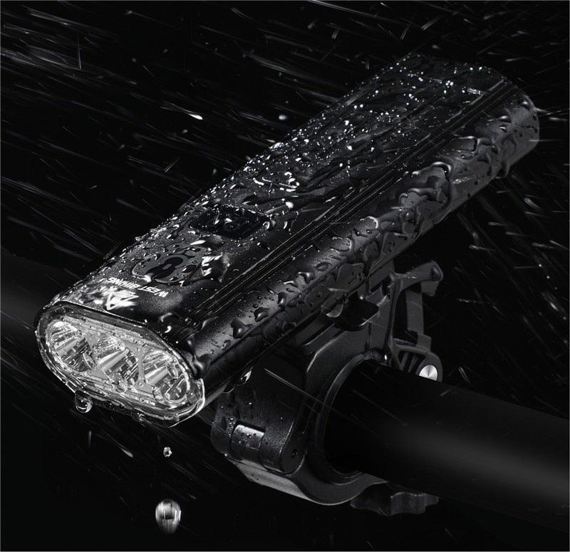 Phare avant de vélo rechargeable USB Lumière de vélo LED étanche Phare de cyclisme Lampe de sécurité pour l'escalade Lampe de vélo super brillante Facile à installer Convient à tous les vélos Phares avec modes