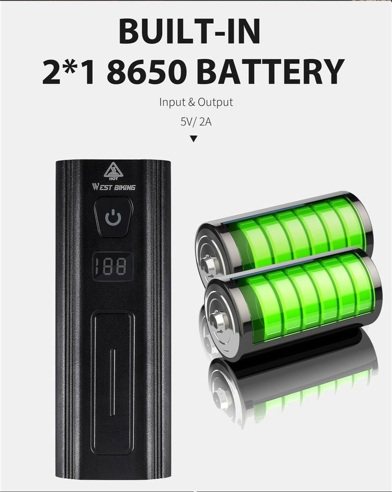 Phare avant de vélo rechargeable USB Lumière de vélo LED étanche Phare de cyclisme Lampe de sécurité pour l'escalade Lampe de vélo super brillante Facile à installer Convient à tous les vélos Phares avec modes