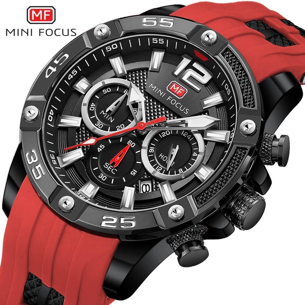 Nouvelles montres de sport à la mode pour hommes, bracelet en silicone étanche, montres-bracelets multifonctionnelles à aiguilles lumineuses pour hommes