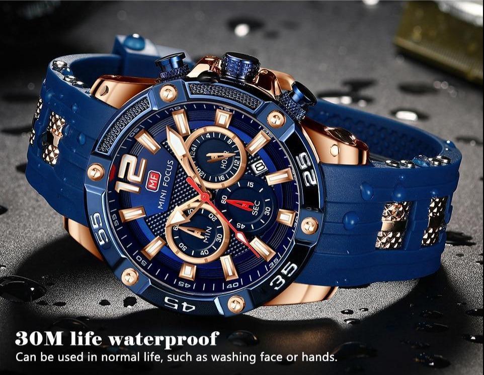 Nouvelles montres de sport à la mode pour hommes, bracelet en silicone étanche, montres-bracelets multifonctionnelles à aiguilles lumineuses pour hommes