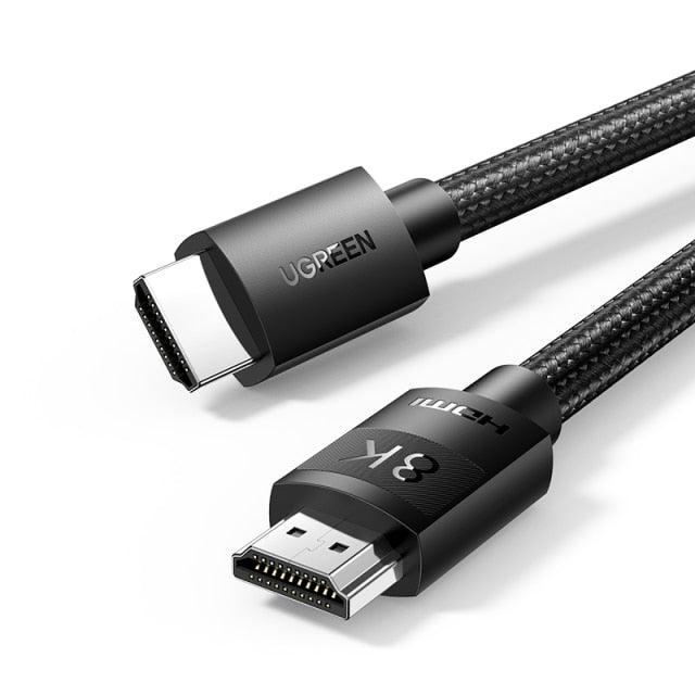 Câble HDMI 2.1 Ultra Haut Débit 8K60Hz 4K120Hz Câble Répartiteur HDMI 48Gbps Ultra Haut Débit 4K 120Hz Câble HDMI Tressé Dynamic HDR Vision HDR 10 Compatible avec TV UHD Ordinateur Portable
