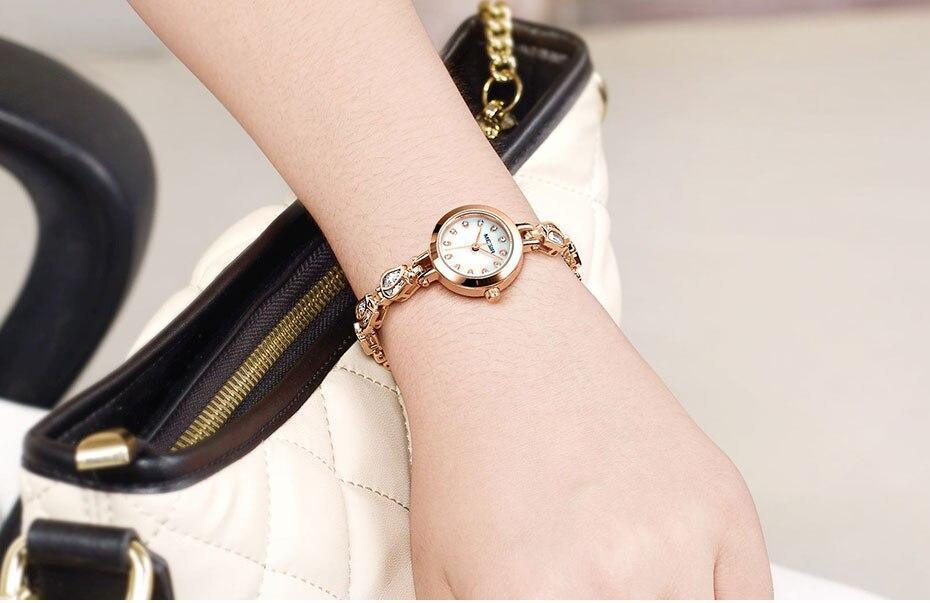 Montre Bracelet Femme Charme Cristal Mode Élégante Forme Bracelet Design Luxe Quartz Étanche Montre-Bracelet Femme