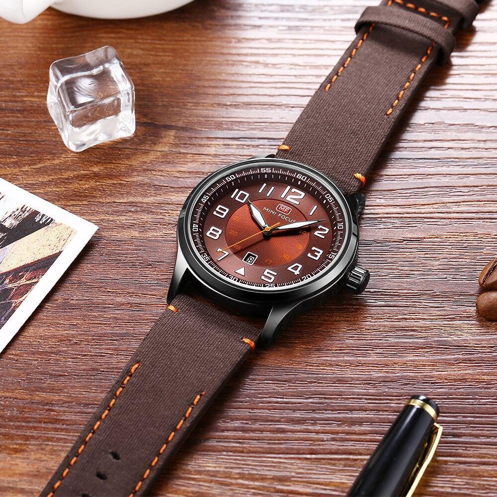 Montre-bracelet pour homme de sport décontractée de luxe verte ronde étanche analogique à quartz classique à la mode