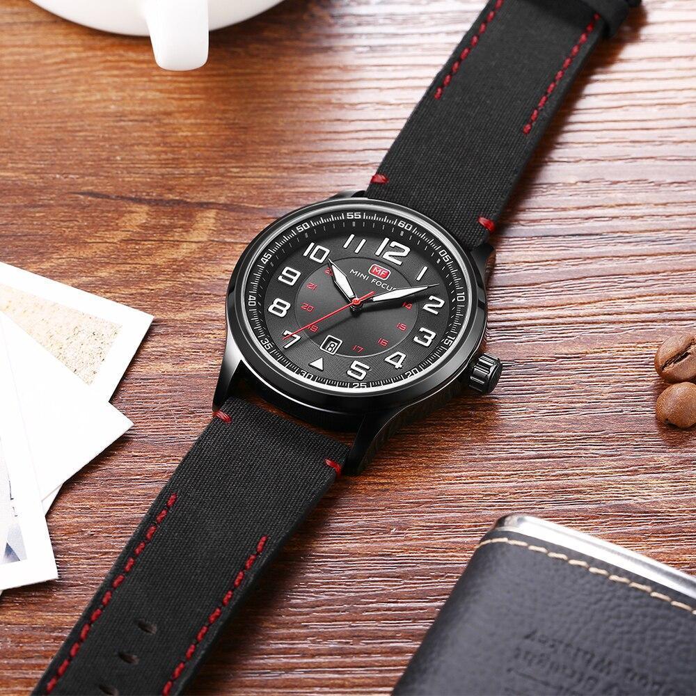 Montre-bracelet pour homme de sport décontractée de luxe verte ronde étanche analogique à quartz classique à la mode