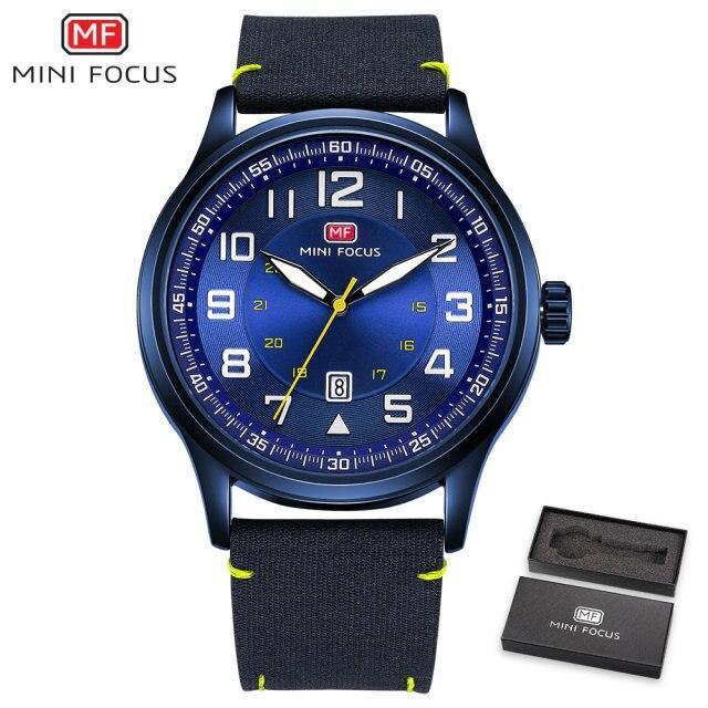 Montre-bracelet pour homme de sport décontractée de luxe verte ronde étanche analogique à quartz classique à la mode
