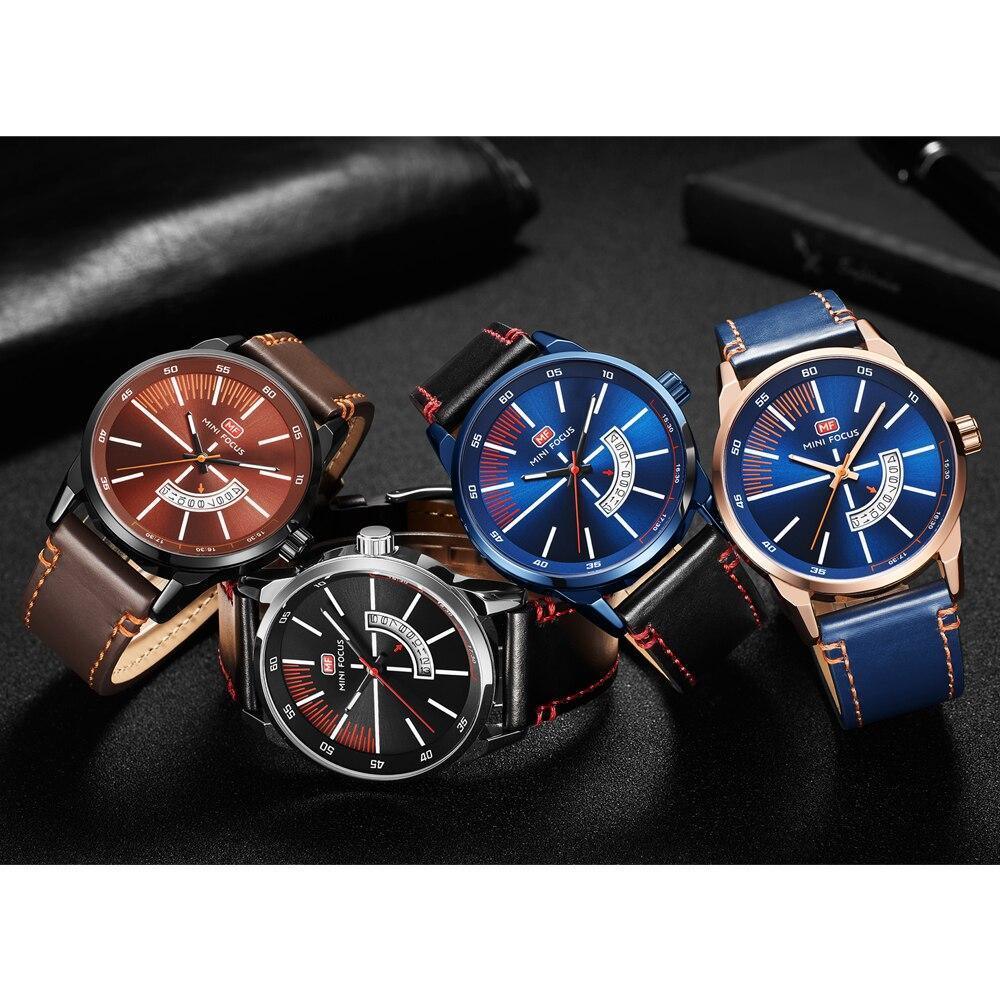 Montre Homme Élégante en Quartz Noir Bracelet en Cuir Tendance Design de Luxe Calendrier Lumineux Analogique Montres Uniques