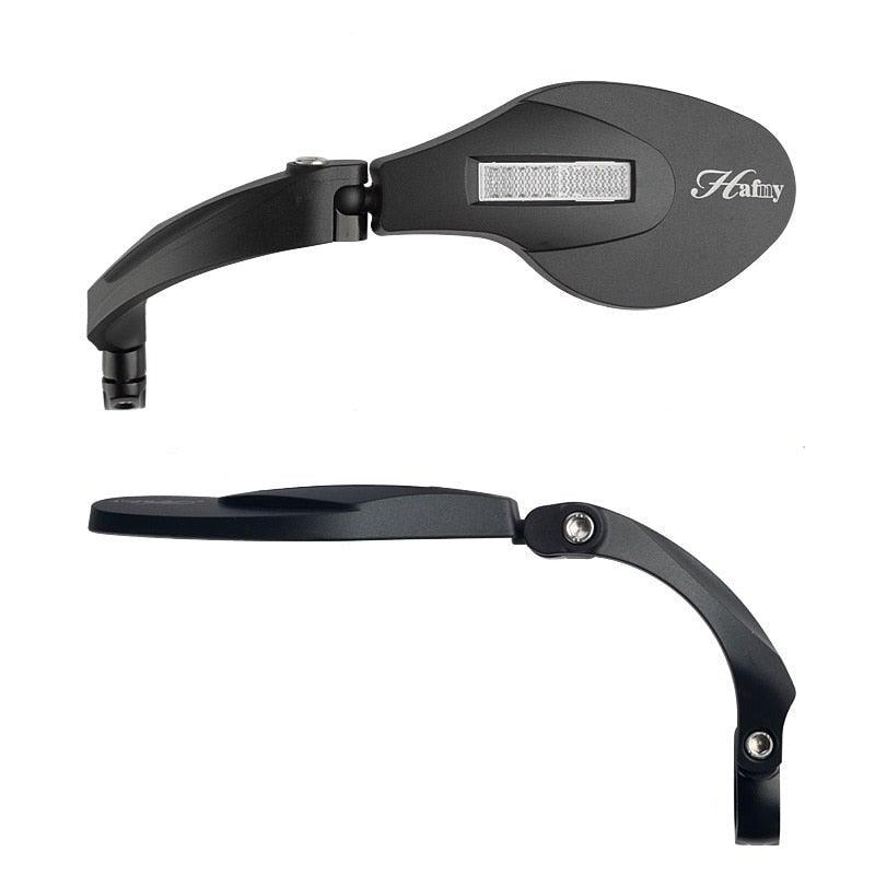 Rétroviseur de vélo en acier inoxydable, rétroviseur latéral de guidon, rétroviseur de sécurité pour vélo de route, rétroviseur de vélo réglable et résistant aux chocs avec grande lentille, miroirs de vélo pour guidon