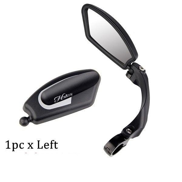 Rétroviseur de vélo en acier inoxydable, rétroviseur latéral de guidon, rétroviseur de sécurité pour vélo de route, rétroviseur de vélo réglable et résistant aux chocs avec grande lentille, miroirs de vélo pour guidon