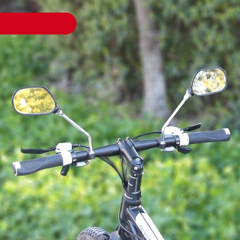 1 paire de rétroviseurs de vélo arrière, vue large pour vélo, cyclisme, réflecteur d'angle réglable gauche et droit, rétroviseurs réfléchissants à grand angle de rotation à 360° pour VTT, vélo de route, vélo électrique, trottinette électrique