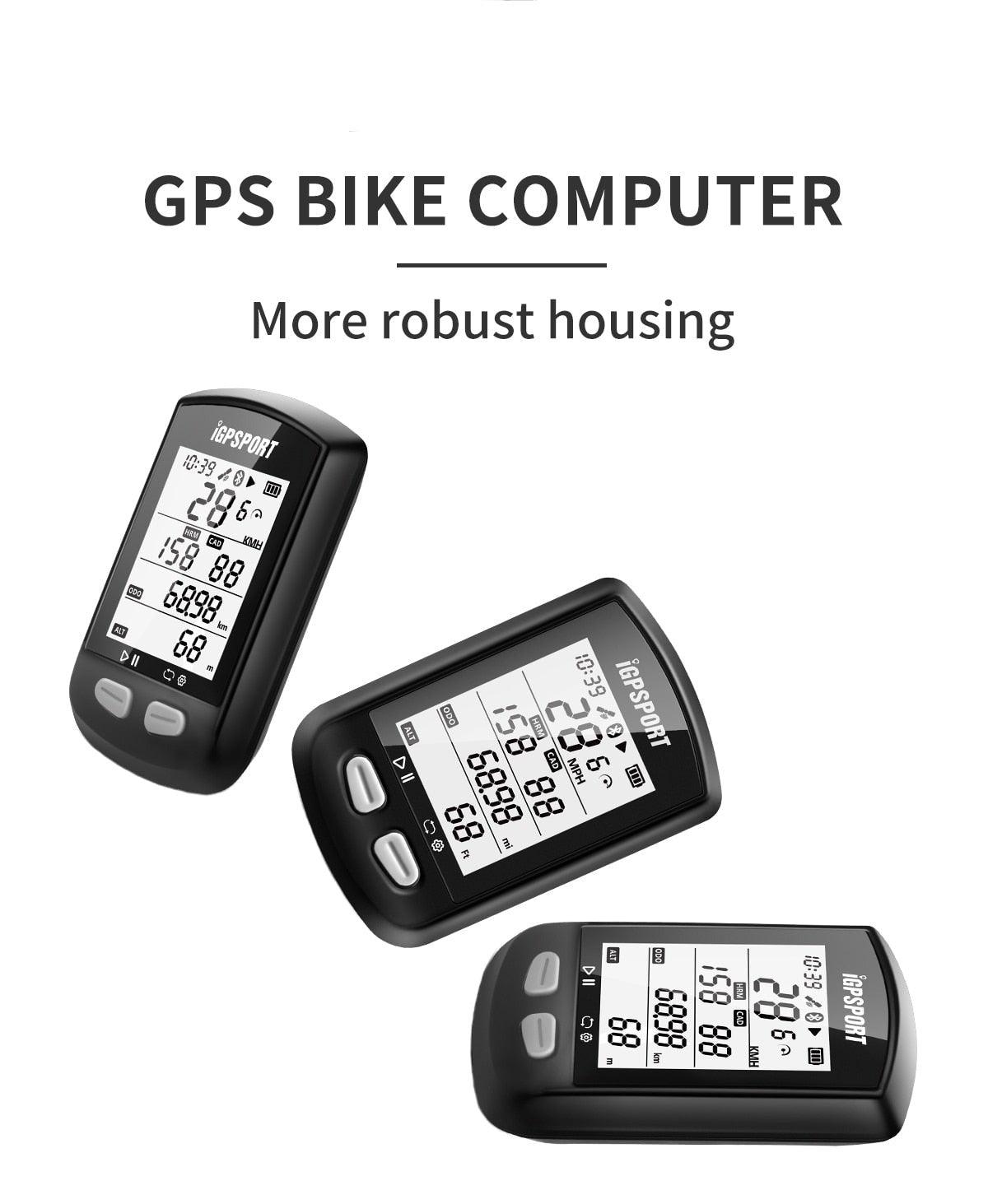 Compteur de vélo GPS sans fil, ordinateur de vélo étanche IPX6 avec ANT+ et Bluetooth, compteur de vitesse et odomètre de vélo rechargeable, ordinateur de cyclisme, suivi VTT avec affichage LCD rétroéclairé automatique