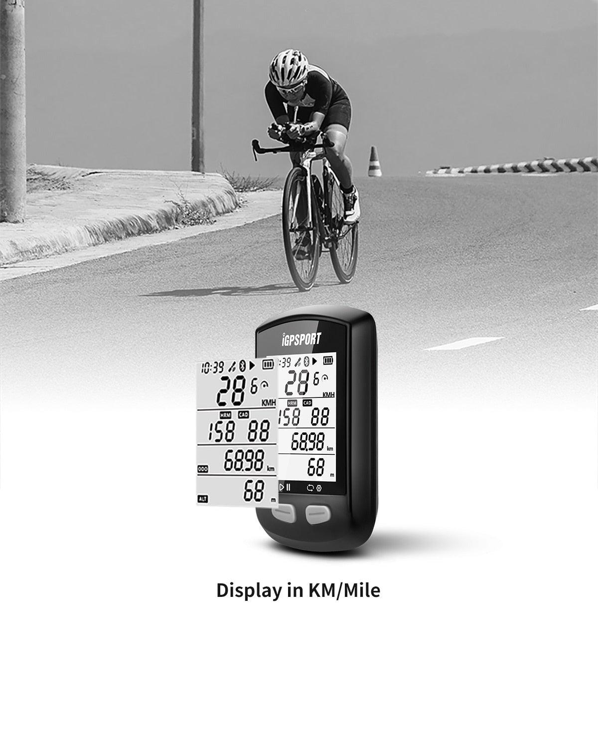Compteur de vélo GPS sans fil, ordinateur de vélo étanche IPX6 avec ANT+ et Bluetooth, compteur de vitesse et odomètre de vélo rechargeable, ordinateur de cyclisme, suivi VTT avec affichage LCD rétroéclairé automatique