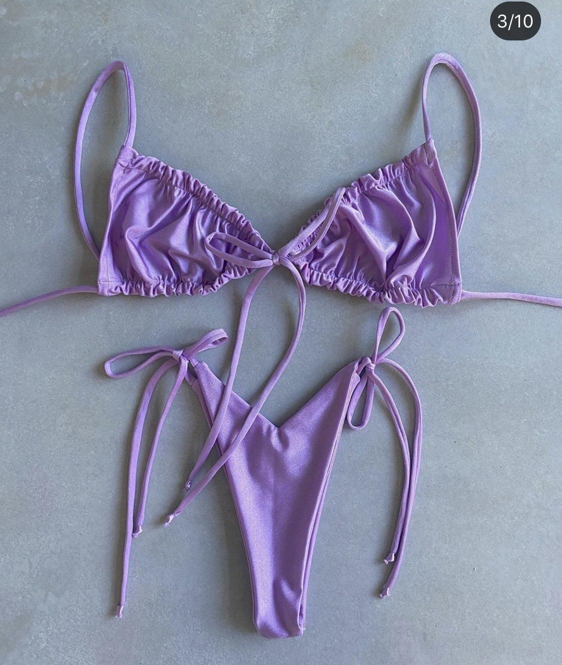 Bas maillot de bain bikini triangle femme maillot de bain à ficelle femme deux pièces maillot de bain licou maillot de bain triangle bikini imprimé femme ensemble deux pièces maillot de bain push-up nouveau