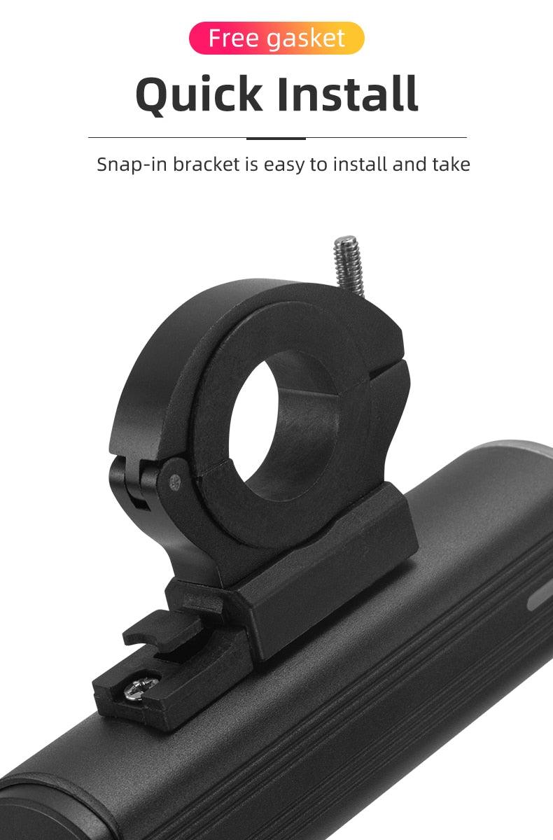 Éclairage de vélo avant Lampe avant USB Rechargeable LED 4800mAh Éclairage de vélo étanche Ensemble d'éclairage de vélo USB Rechargeable Super Lumineux Phare de vélo pour la Conduite Nocturne Support 1000LM