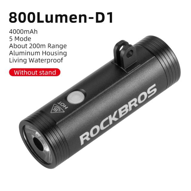 Éclairage de vélo avant Lampe avant USB Rechargeable LED 4800mAh Éclairage de vélo étanche Ensemble d'éclairage de vélo USB Rechargeable Super Lumineux Phare de vélo pour la Conduite Nocturne Support 1000LM