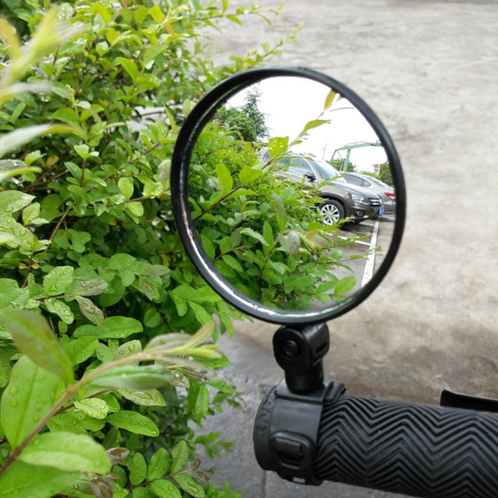 Rétroviseur de vélo universel pour guidon Rétroviseur rotatif à 360 degrés pour vélo Accessoires de cyclisme Rétroviseur arrière de vélo réglable Rétroviseurs rotatifs à 360° fixés au guidon Miroir en verre Rétroviseur universel