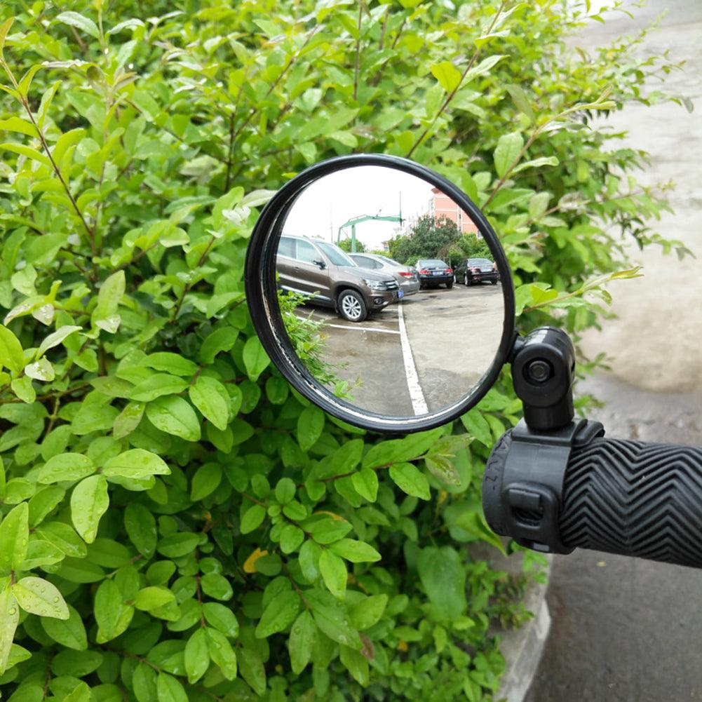 Rétroviseur de vélo universel pour guidon Rétroviseur rotatif à 360 degrés pour vélo Accessoires de cyclisme Rétroviseur arrière de vélo réglable Rétroviseurs rotatifs à 360° fixés au guidon Miroir en verre Rétroviseur universel
