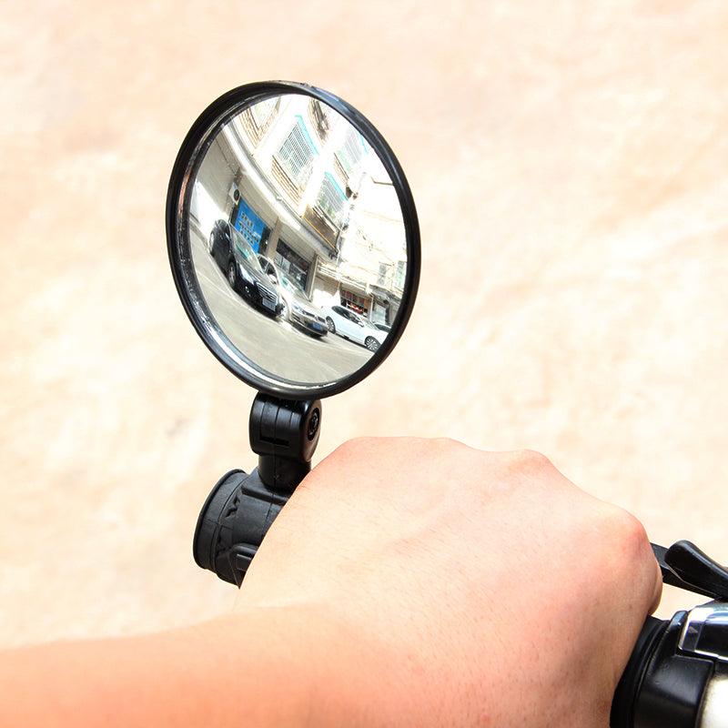 Rétroviseur de vélo universel pour guidon Rétroviseur rotatif à 360 degrés pour vélo Accessoires de cyclisme Rétroviseur arrière de vélo réglable Rétroviseurs rotatifs à 360° fixés au guidon Miroir en verre Rétroviseur universel