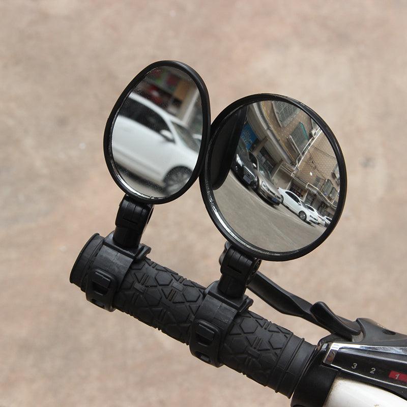 Rétroviseur de vélo universel pour guidon Rétroviseur rotatif à 360 degrés pour vélo Accessoires de cyclisme Rétroviseur arrière de vélo réglable Rétroviseurs rotatifs à 360° fixés au guidon Miroir en verre Rétroviseur universel