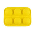 Moule en silicone demi-sphère pour savon, outils de décoration de gâteaux, moule à pudding, gelée, chocolat, fondant, moule à biscuits en forme de boule, 6 cavités, moule en silicone demi-sphère pour chocolat, gâteau, gelée, pudding, savon fait main