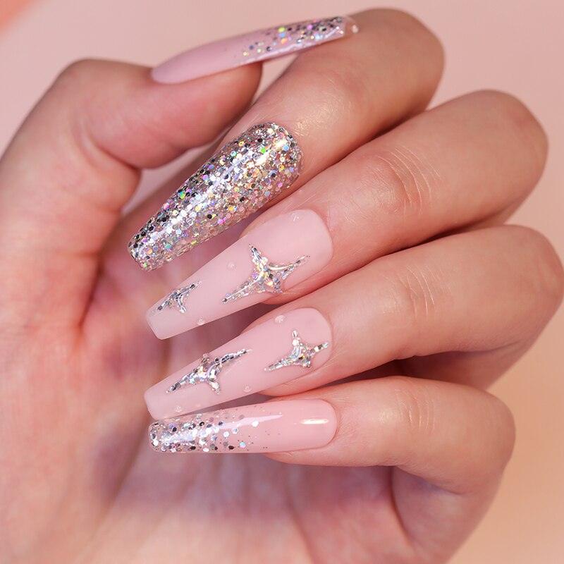 Vernis à Ongles Gel Populaire 2022 Moderne Nouveau Élégant Argent Violet 7.5ml UV Manucure Couleur Brillante et Élégante Design Chic pour Femmes