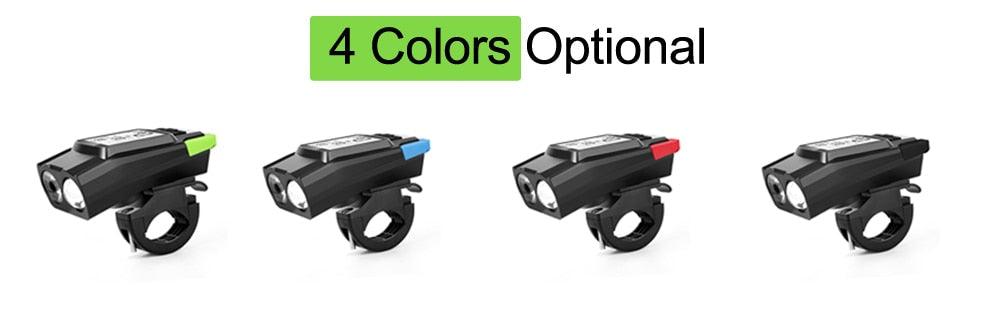 Lumières de vélo LED 4000mAh Ordinateur de vélo avec klaxon Lampe de poche rechargeable USB Compteur de vitesse de vélo étanche Ordinateur de vélo rechargeable USB avec klaxon de vélo puissant Compteur kilométrique de vélo étanche