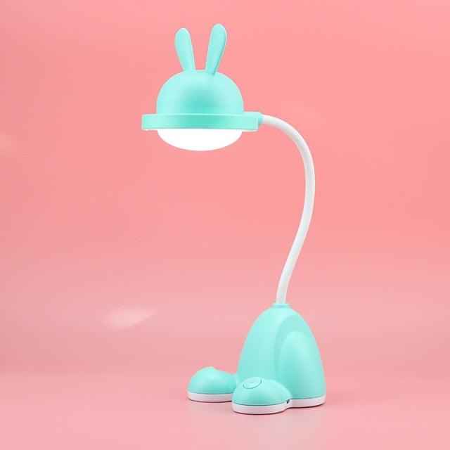 Lampe de table LED Lapin, Veilleuses de chevet pour enfants, Lampe de bureau lapin pour la chambre d'étude, Décoration de chambre de bébé, Restaurant, Salon, Joli cadeau, Recharge USB, Jolies lampes d'étude pour la décoration de chambre.