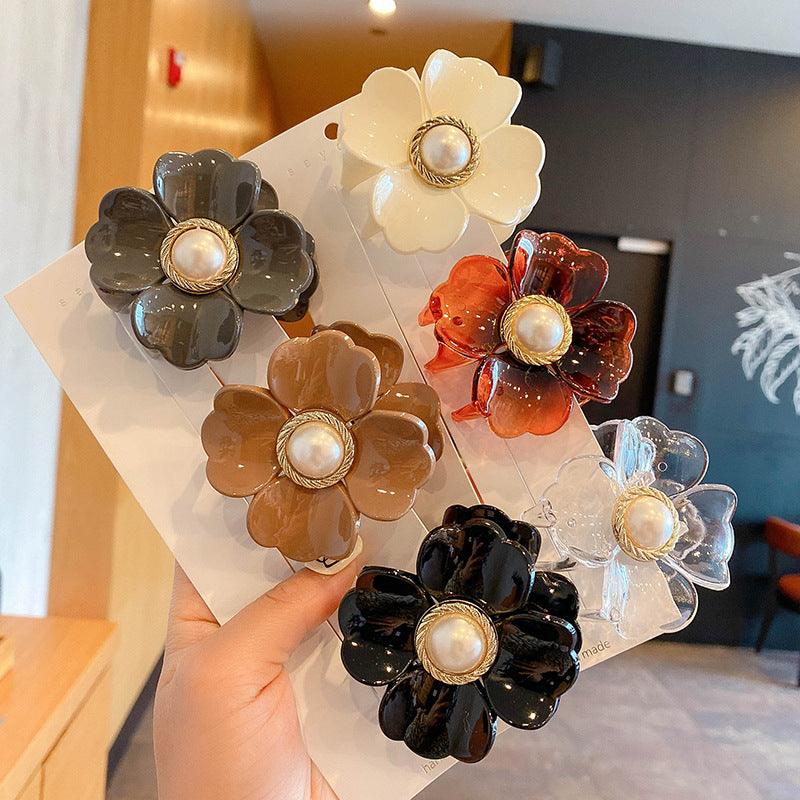 Barrettes en forme de fleur douce pour femmes et filles, pinces à cheveux chics, épingles à cheveux crabe, coiffure Bohème, pinces à mâchoire pour cheveux moyens et épais, femmes