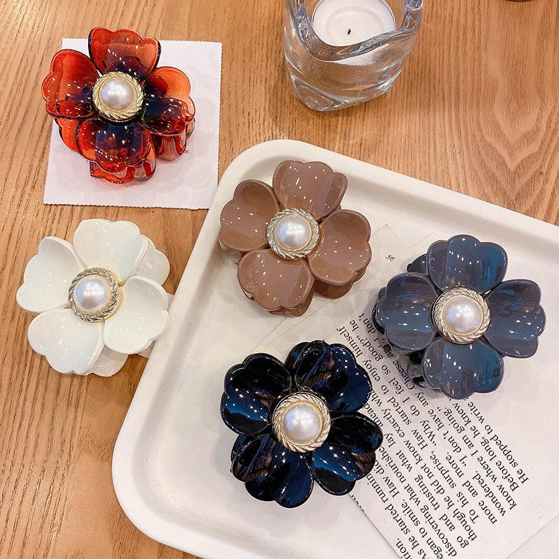 Barrettes en forme de fleur douce pour femmes et filles, pinces à cheveux chics, épingles à cheveux crabe, coiffure Bohème, pinces à mâchoire pour cheveux moyens et épais, femmes